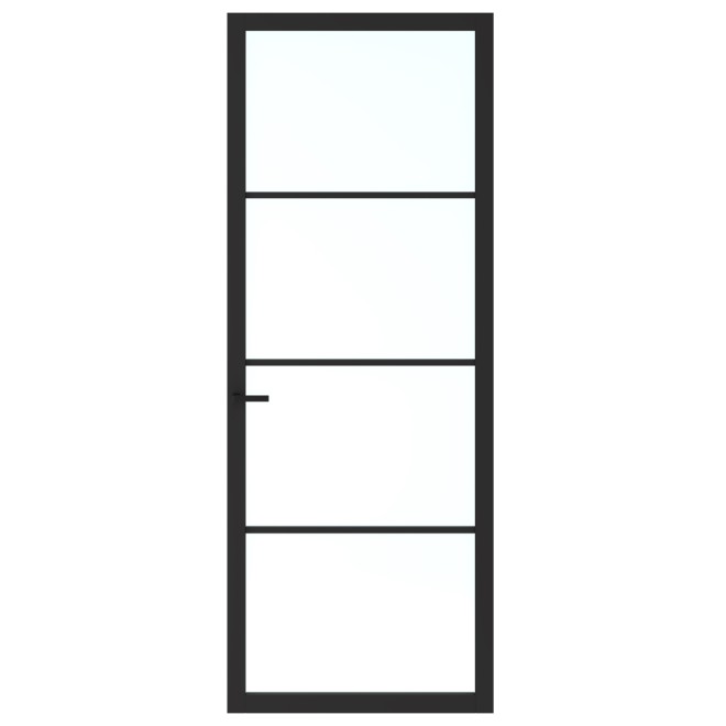 Binnendeur Skantrae SSL 14504 Blank Glas Zwart Gelakt